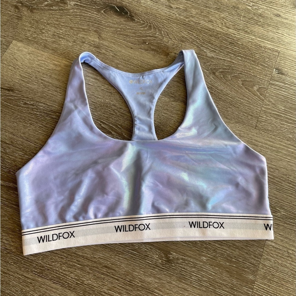 Wildfox Shimmering Lavender Sports Bra